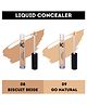 KINDED Creamy Matte Liquid Concealer Full Coverage Colour Corrector Biscuit Beige & Go Natural Pack of 2 - 6 ml Each