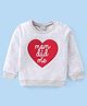 Babyhug Full Sleeves Sweatshirt with Text & Heart Graphics - White