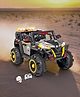 Desert Thunder 4X4 Battery Operated Ride On Jeep With Music and Lights - Grey & Yellow