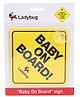 Ladybug Baby On Board Sign - Yellow