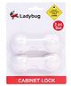 Ladybug Cabinet Lock For Glass & Wooden Cabinet White - Pack Of 2