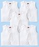 Babyhug 100% Cotton Front Tie Knot Jhabla Pack of 5 - White