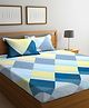 Klotthe Multi Geometric 210 TC Cotton Blend Bedsheet with 2 Pillow Covers