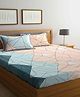 Klotthe Multi Geometric Cotton Blend Double Bed Sheet with 2 Pillow Covers