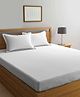 White Cotton Blend 300 TC Double Bedsheet with 2 Pillow Covers