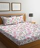 Klotthe Multi Floral 300 TC Cotton Blend Super King Double Bedsheet with 2 Pillow covers