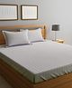Klotthe Beige Abstract 300 TC Cotton Blend Double Bedsheet with 2 Pillow covers