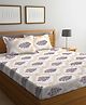 Klotthe Multicolor Floral 300 TC Cotton Blend Double Bedsheet with 2 Pillow Covers