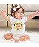 KNITROOT  Diwali Theme Half Sleeves My First Diwali Text Printed Onesie - White