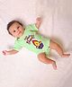 KNITROOT Diwali Theme Half Sleeves Meri Pheli Diwali Text Printed Onesie - Green