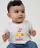 KNITROOT Diwali Theme Half Sleeves Love Light & Laddoos Text Printed Tee - White