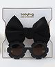 Babyhug Free Size Bow Headband with Sunglasses - Black