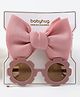 Babyhug Free Size Bow Headband with Sunglasses - Pink