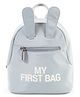 Childhome Kids My First Bag Grey/Offwhite- 9 Inches