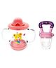 Kritiu Baby Sippy Spout Cup With Handles 200 ml & Fruit Feeder Nibbler Combo Of 2 - Multicolor