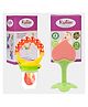 Kritiu Baby Silicone Fruit Feeder and Stand Teether Combo Of 2 -Orange