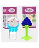 Kritiu Baby Silicone Fruit Feeder and Stand Teether Combo Of 2 -Orange