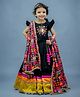 Li&Li BOUTIQUE Cap Frill Sleeves Mirror Work  With Gota Lace & Tassel Detailed Top With Skirt & Dupatta - Multi Colour