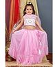 Bella Moda Sleeveless Sequin Embellished & Embroidered Choli With Lehenga & Dupatta - Pink