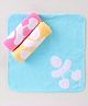 Child World Cotton Terry Wash Cloth Doll Print Pack of 3 L 26.6 x B 26.6 cm - Blue Pink & Golden