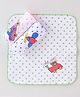 Child World Cotton Terry Wash Cloth Car Print Pack of 3 L 26.6 x B 26.6 cm - White