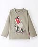 Fido Cotton Jersey Full Sleeves T-Shirt with Text Printed - Green