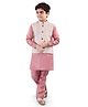 Tricute Digital Silk Full Sleeves Solid Kurta & Pyjama With Seamless Argyle Designed & Sequin Embellished Jacket -Dusty Pink