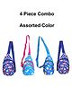 Happile Waist or Cross Body Bag Pack of 4 Combo (Assorted Color & Design)