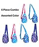 Happile Waist or Cross Body Bag Pack of 6 Combo (Assorted Color & Design)