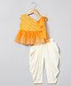 BYB Premium  One Shoulder  Leheriya Designed & Gota  Work Kota Doriya  Embellished Top  & Dhoti