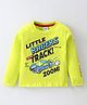 Simply Cotton Sinker Knit Full Sleeves T-Shirt Text Print - Green