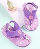 Babyoye Velcro Closure Flip Flops Unicorn Print - Purple