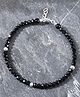 Black Silver 925 Silver Nazariya Bracelet with 3 Silver Moti - Silver