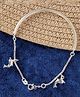 Dhruvs Collection 925 Silver Adjustable Half Kada Bracelet with Dolphin Charms - Silver