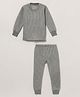 The Boo Boo Club Full Sleeves Solid  Winter & Thermal Wear Warmer Top & Pajama  - Grey