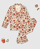 Pyjama Party Pure Cotton Christmas Theme Full Sleeves  Gingerbread coordinating Pajama Set - Grey