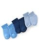 Doodle Poodle Cotton Rich Terry Ankle Length Socks Solid Design Pack of 3 - Navy Blue