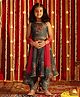 Vastramay Sleeveless  Floral Motif Foil Printed Kurta Set - Grey