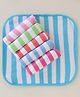 Pink Rabbit Terry Striped Wash cloth  25 x 25 cm - Multicolour