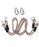 Hop N Play Adjustable 180 cm Long Nylon Ropes for Outdoor Swings & Carabiners Included (Set of 2)