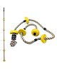 Hop N Play Knotted Climbing Rope with 5 Plastic Footholds Swing for Strength, Exercise and Healthy Fun for Kids - Yellow