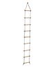 Hop N Play 10 Feet Wooden Rope Climber 9 Rungs Ladder for Kids - Brown