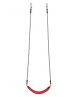 Hop N Play Kids Flexible Swing Seat Heavy Duty with Adjustable 70 inches Rope - Playground Swing Set Accessories with Snap Hooks (Red)