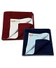 OYO BABY Soft & Waterproof Dry Sheet for Babies, Leakproof Bed Protector, Small (70cm x 50cm), Dark Blue & Maroon (Pack of 2)