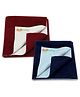 OYO BABY Anti-Piling Fleece Extra Absorbent Instant Dry Sheet, Baby Bed Protector, Waterproof Sheet, Small (100cm x 70cm), Dark Blue and Maroon (Pack of 2)