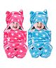 Oyo Baby All Season Hooded Wearable Blanket Cum Sleeping Bag Star Pink and Blue Pack Of 2
