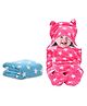Oyo Baby Fleece New Born All Season Ultrasoft Reversible Single Baby Blanket for Babies Blue and Pink Pack of 2