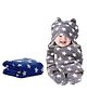 Oyo Baby Fleece New Born All Season Ultrasoft Reversible Single Baby Blanket for Babies Dark Blue and Grey Pack of 2