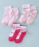Spenta Cotton Blend Ankle Length Socks Pack of 3 (Color May Vary)