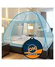 Supreme On Colourful Double Bed Premium Machardani King Size Mosquito Net - Full Blue